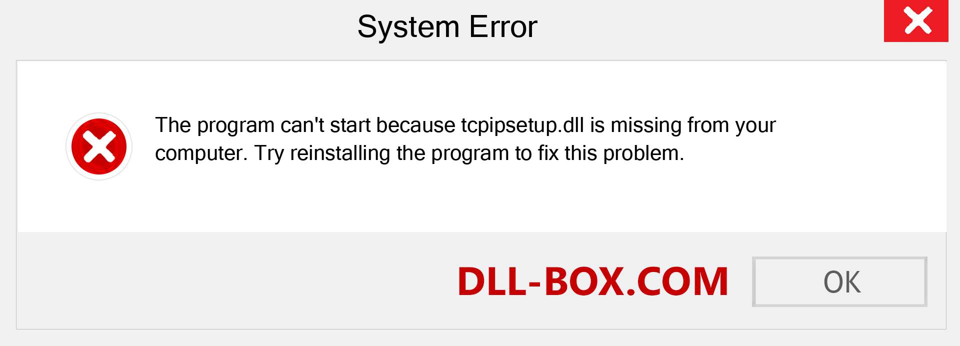  tcpipsetup.dll file is missing?. Download for Windows 7, 8, 10 - Fix  tcpipsetup dll Missing Error on Windows, photos, images